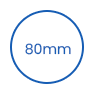 80mm kertakäyttöinen PET-kupin kansi icon
