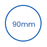 90mm kertakäyttöinen PET-kupin kansi icon